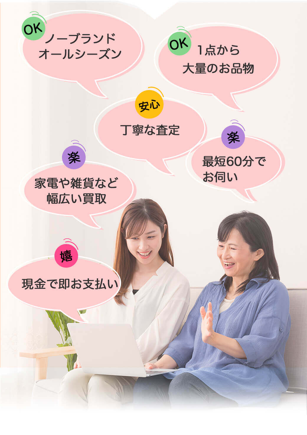 1点でもノーブランでも最短60分でお伺い
