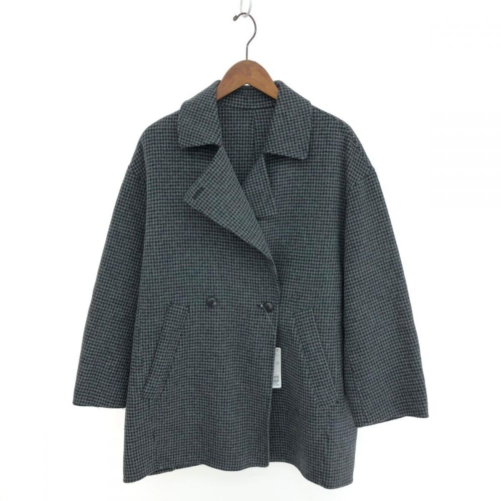 souple wool ダブルフェイスミドルコート