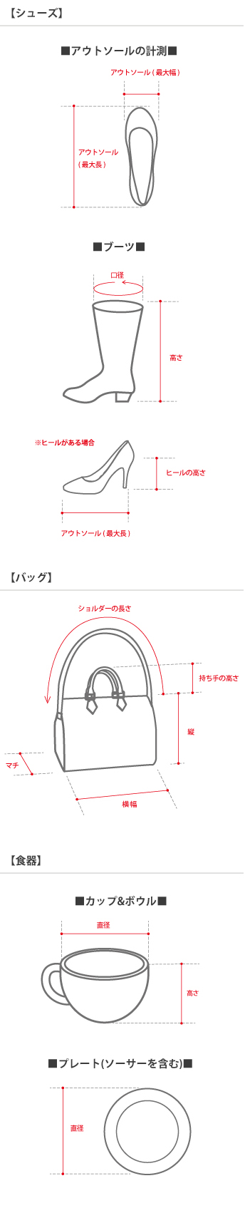 スマホ採寸表